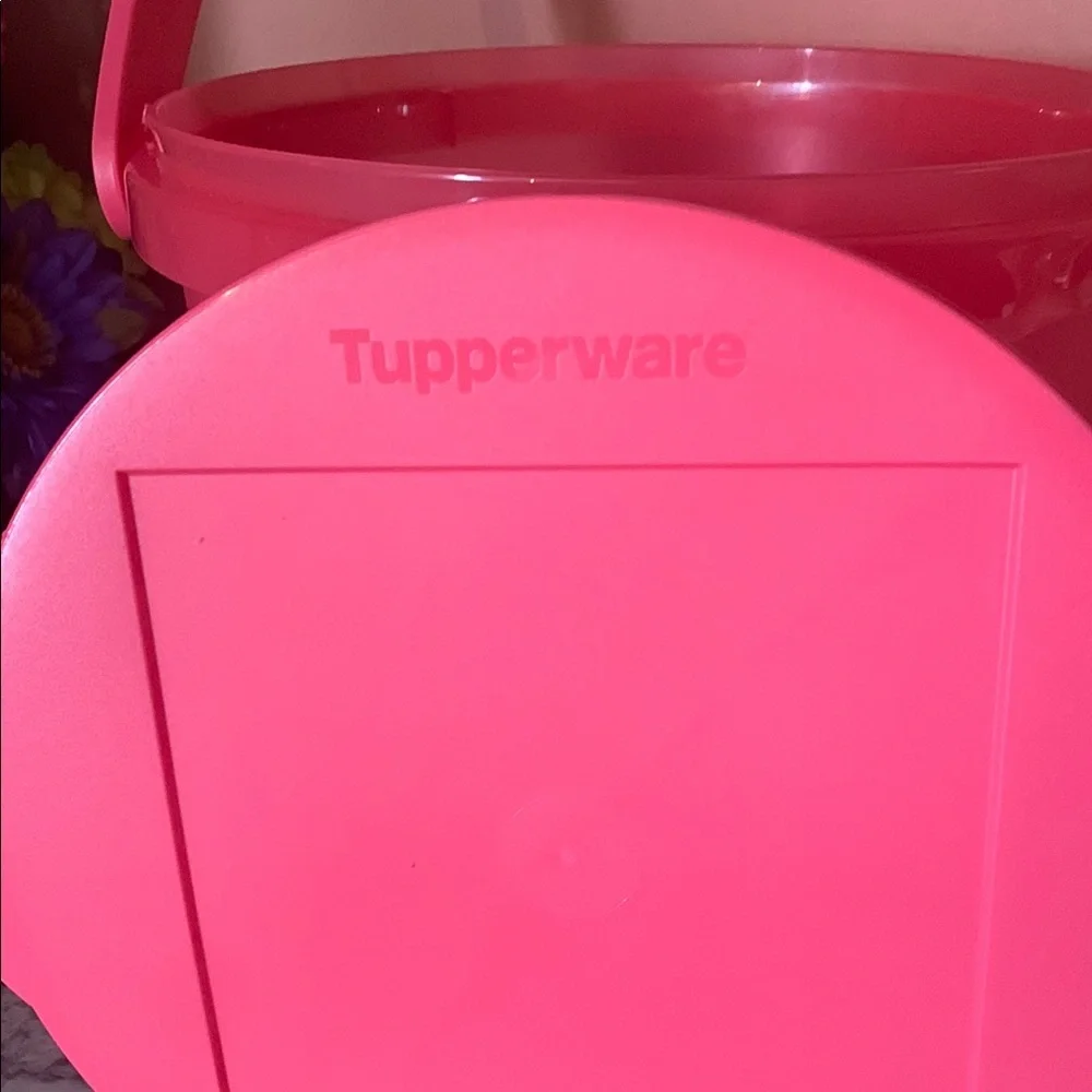 NWT TUPPERWARE 5 LITERS  bucket with lid and handle